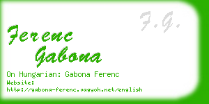ferenc gabona business card